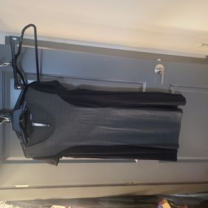 Gray and black swing dress